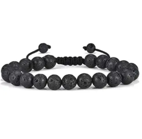 Pulseira Pedra Vulcanica - Ajustável