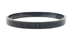 Bracelete Pai Nosso Aço 8mm Preto - DOM ACCESSORI