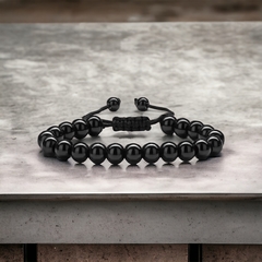 Pulseira Pedra Ônix - Ajustável - loja online