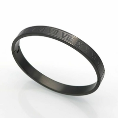 Bracelete Romano Aço Preto