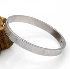 Bracelete Romano Aço Prateado
