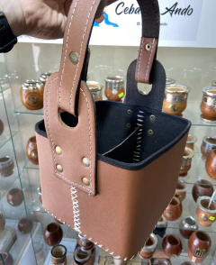 Canasta cuadrada - Cuerina Premium