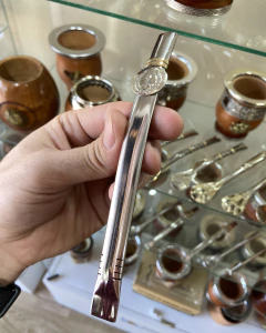 Bombilla Chata Acero Inox - Escudo Nacional en internet