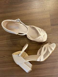 SANDÁLIA BIANCA - Nude Champagne Quadrada - comprar online