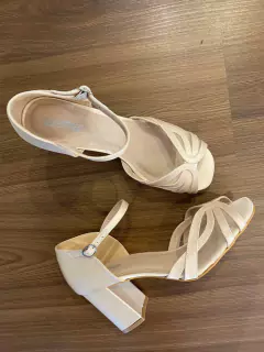 SANDÁLIA BIANCA - Nude Champagne Quadrada - comprar online