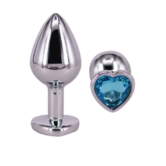 SEX THERAPY - PLUG STEEL HEART BLUE MEDIUM - comprar online