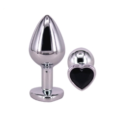 SEX THERAPY - PLUG STEEL HEART BLACK MEDIUM - comprar online