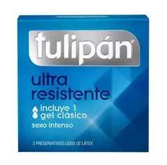TULIPÁN PRESERVATIVO DE LÁTEX ULTRA RESISTENTE X 3 - comprar online