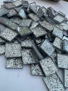 Venecitas de vidrio glitter 2cm x 2cm en internet
