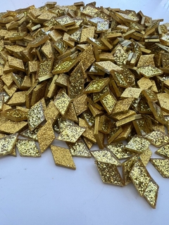 Mini Rombos de vidrio GLITTER - Vidrios Color