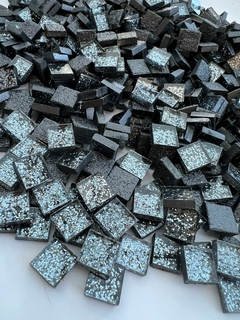 Venecitas de vidrio glitter 1cm x 1cm - Vidrios Color