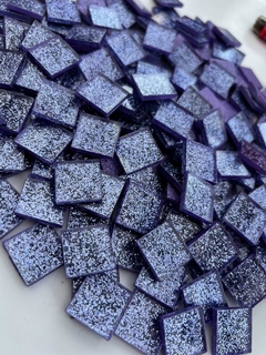 Venecitas de vidrio glitter 2cm x 2cm - comprar online