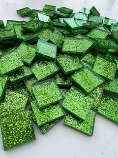Venecitas de vidrio glitter 2cm x 2cm