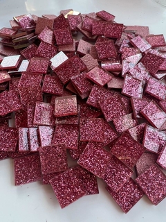 Venecitas de vidrio glitter 2cm x 2cm - tienda online
