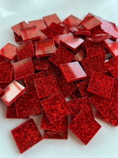 Venecitas de vidrio glitter 2cm x 2cm