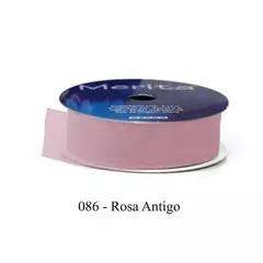 FO-1017/23MM FITA ORGANZA MERITA 9,14M - -   - A086 - ROSA ANTIGO