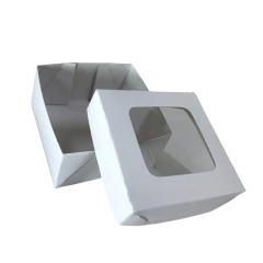 Caixa Branca 8x8x4 com visor - 20 Unidades na internet