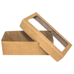 Caixa Kraft 22x10x7 com visor - 40 unidades - comprar online