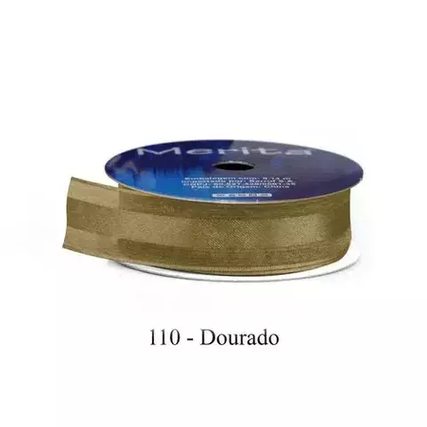 FOC-1051/23MM FITA ORGANZA MERITA 9,14M - -   - A110 - DOURADO