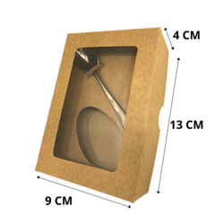 Caixa Para Ovo De Colher 50g Kraft 13x9x4 - 40 Unidades na internet