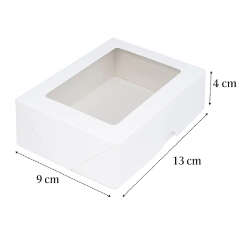 Caixa Branca 13x9x4 com visor - 60 Unidades na internet