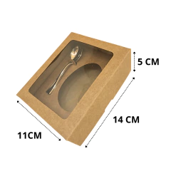 Caixa Para Ovo De Colher 100/150g Kraft 14x11x5 - 20 Unidades - Salvo Embalagens