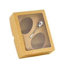 Caixa Para 2 Ovos De Colher 100/150g Kraft 19x15x6 - 60 Unidades - comprar online