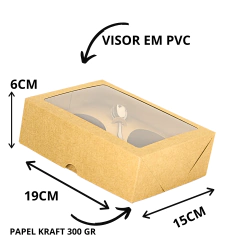 Caixa Para 2 Ovos De Colher 100/150g Kraft 19x15x6 - 80 Unidades - loja online
