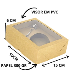 Caixa Para Ovo De Colher 250g Kraft 19x15x6 - 40 Unidades na internet