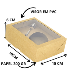 Caixa Para Ovo De Colher 250g Kraft 19x15x6 - 80 Unidades na internet