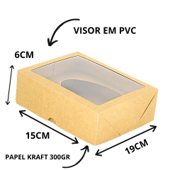 Caixa Para Ovo De Colher 350g Kraft 19x15x6 - 80 Unidades na internet