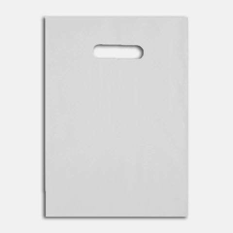 SACOLA PLASTICA BOCA DE PALHAÇO BRANCO 40X50 1 KG