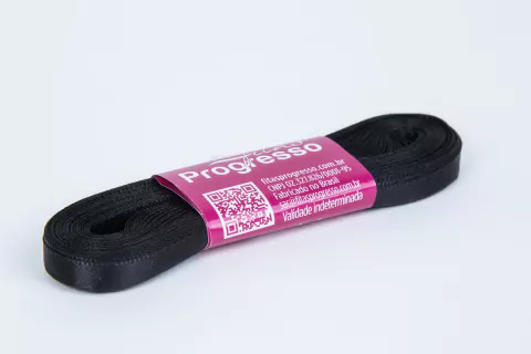 FITA CETIM SIMPLES CF001 7 mm COR 219 PRETO Peca 10 metros