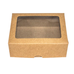 Caixa Kraft 14X11X5 com visor - 80 unidades - loja online