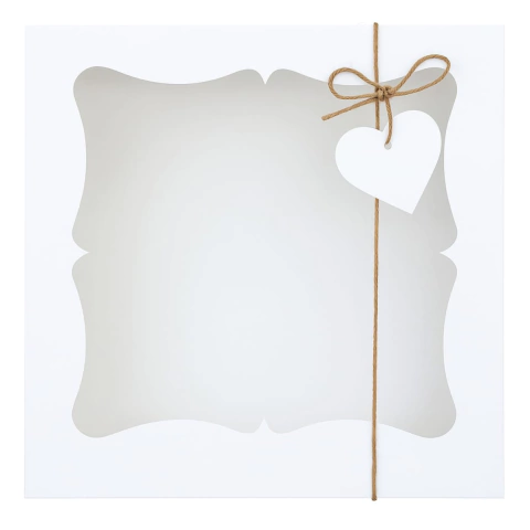 Caixa Clássica Branca 20x20x6 com visor - 40 unidades - comprar online