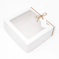 Caixa Branca 20x20x6 com visor - 80 unidades na internet