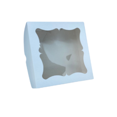 Caixa Clássica Branca 20x20x6 com visor - 80 unidades
