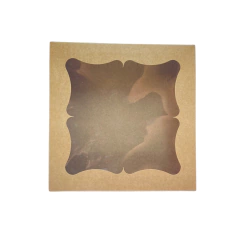 Caixa Clássica Kraft 20x20x6 com visor - 40 unidades - comprar online