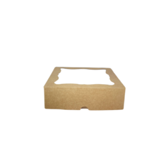Caixa Clássica Kraft 20x20x6 com visor - 80 unidades - loja online