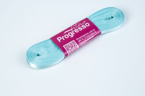 FITA CETIM SIMPLES CF001 7 mm COR 247 AZUL TIFFANY Peca 10 metros
