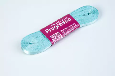 FITA CETIM SIMPLES CF001 7 mm COR 247 AZUL TIFFANY Peca 10 metros