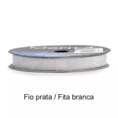 FOM-9208/16 FITA ORGANZA METAL MERITA 16MM - -   - 101S - PRATA