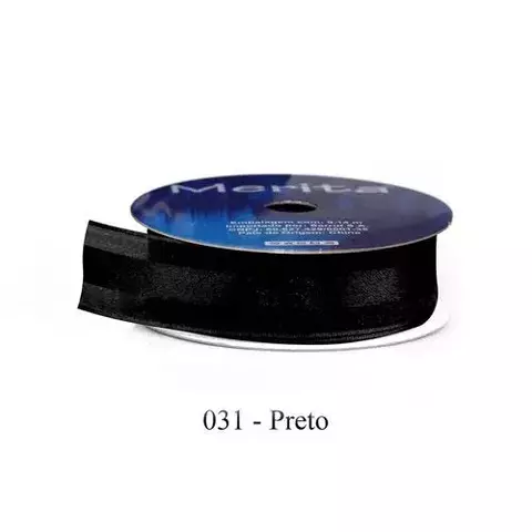 FOC-1051/23MM FITA ORGANZA MERITA 9,14M - -   - A031 - PRETO