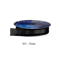 FOC-1051/16MM FITA ORGANZA MERITA 9,14M - -   - A031 - PRETO