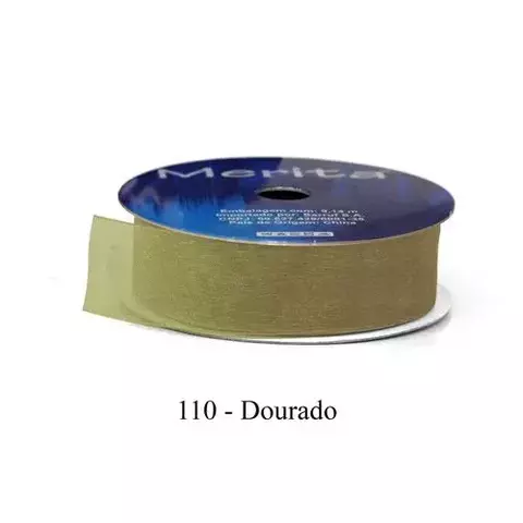 FO-1017/23MM FITA ORGANZA MERITA 9,14M - -   - A110 - DOURADO