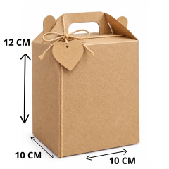 Caixa Maleta lembrancinha s/visor Kraft 10x10x12 Visor 40 un na internet