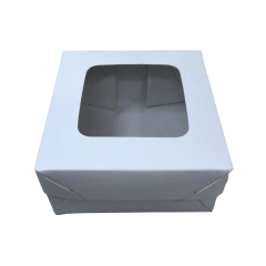 Caixa Branca 8x8x4 com visor - 20 Unidades - Salvo Embalagens