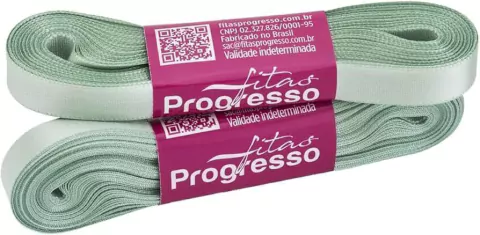 FITA CETIM SIMPLES CF005 22 mm COR 2015 VERDE SUAVE Peca 10 metros