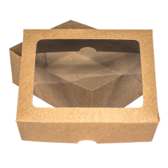 Caixa Kraft 14X11X5 com visor - 80 unidades