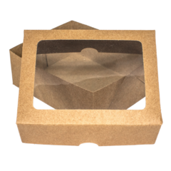 Caixa Kraft 14X11X5 com visor - 60 unidades - Salvo Embalagens